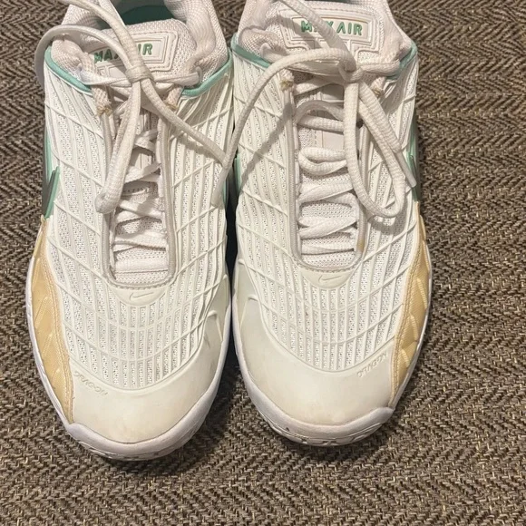 Lightly Loved Off-White Nike Max Air, Size 8.5  - yelllow and blue detailing - Picture 4 of 9